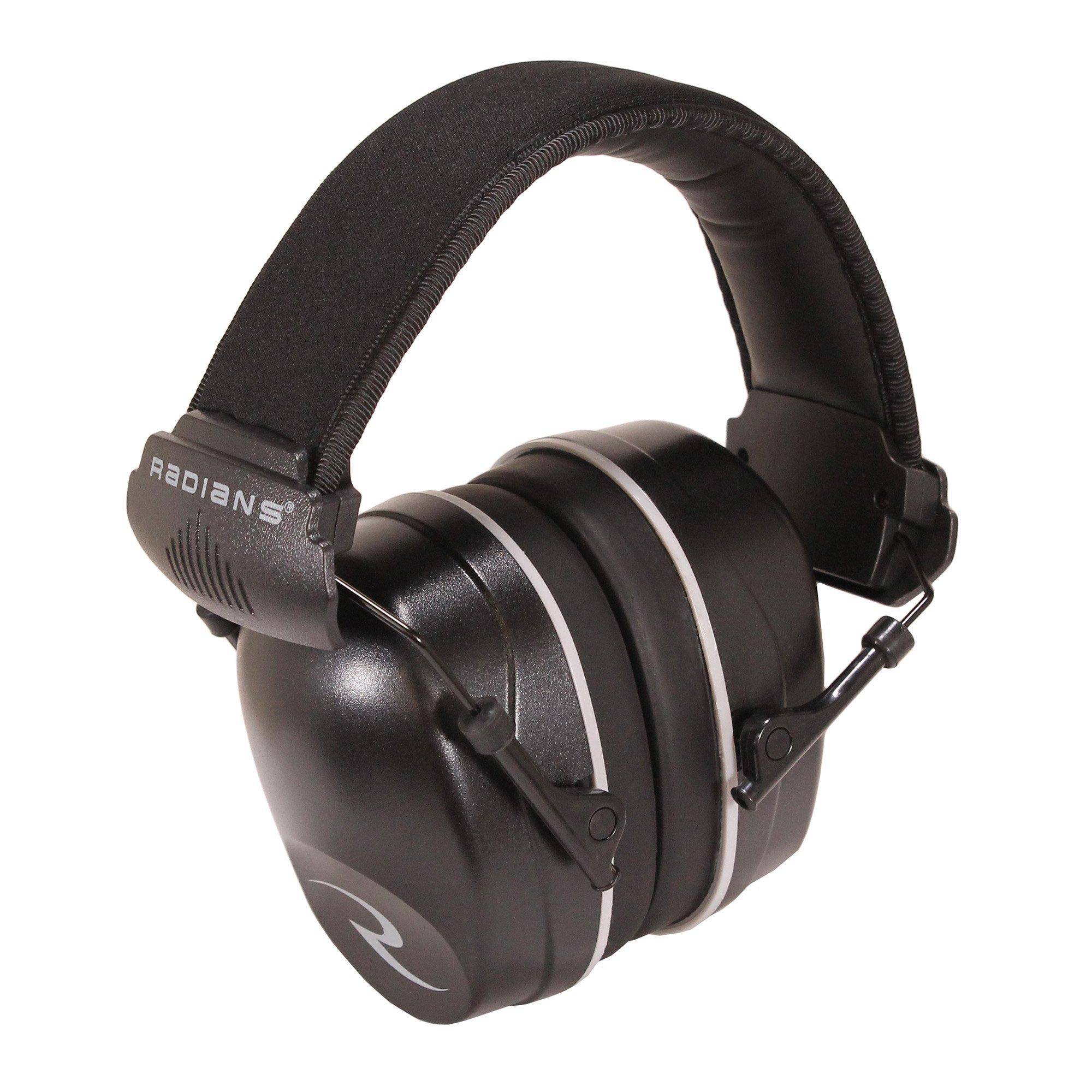 Radians R2500 Passive Earmuff 37dB Black with 2 Ear Plugs