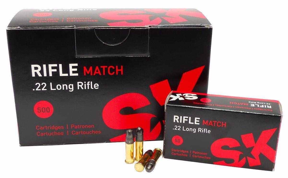 SK Rifle Match Rimfire Ammunition .22 LR 40 gr 1073 fps 50/ct