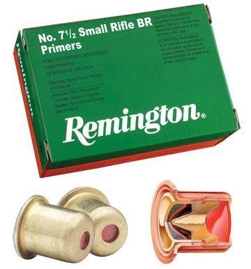 Remington Centerfire Primers-7-1/2 Small Rifle BR 1000/ct