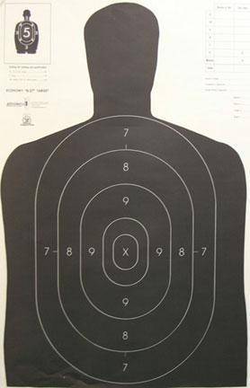 Speedwell Official NRA Police Qualification Silhouette Police Silhouette - Black - 200/Pack