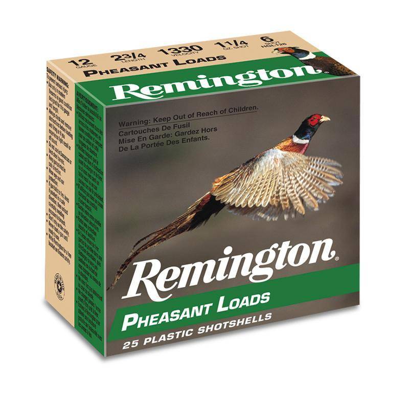 Remington Pheasant Loads Shotshells 12ga 2-3/4 in 3-3/4 dr 1330 fps 1-1/4oz #5 25/ct