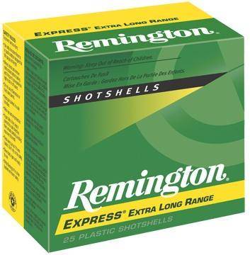 Remington Express Extra Long Range Shotgun Ammo 12 ga 2 3/4" 3 3/4 dr 1 1/4 oz #4 1330 fps 25/ct