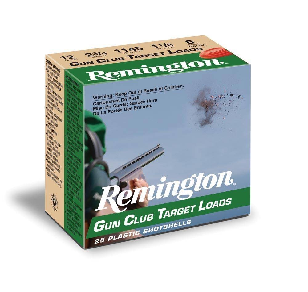Remington Gun Club Target Load Shotshells 12 ga 2-3/4" 1-1/8 oz 1200 fps #7.5 25/ct
