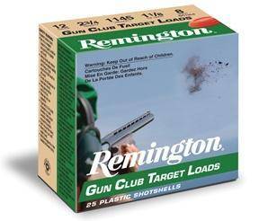 Remington Gun Club Target Load Shotshells 12 ga 2-3/4" 1-1/8 oz 1145 fps #9 25/ct