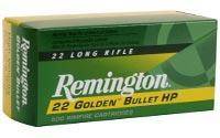 Remington Golden Bullet Rimfire Ammunition .22 LR 36 gr PLHP 1280 fps 50/ct