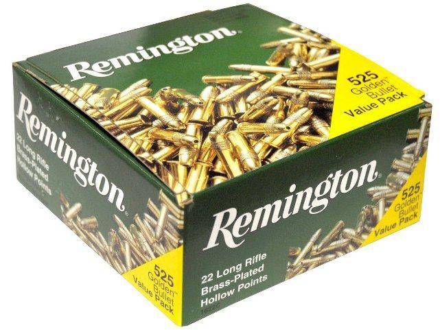 Remington Golden Bullet Rimfire Ammunition .22 LR 36 gr. HP 1280 fps 525/ct