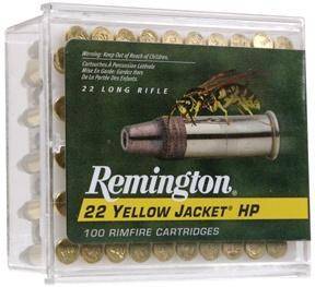 Remington .22 Yellow Jacket Rimfire Ammunition .22 LR 33 gr TCHP 1500 fps 100/ct