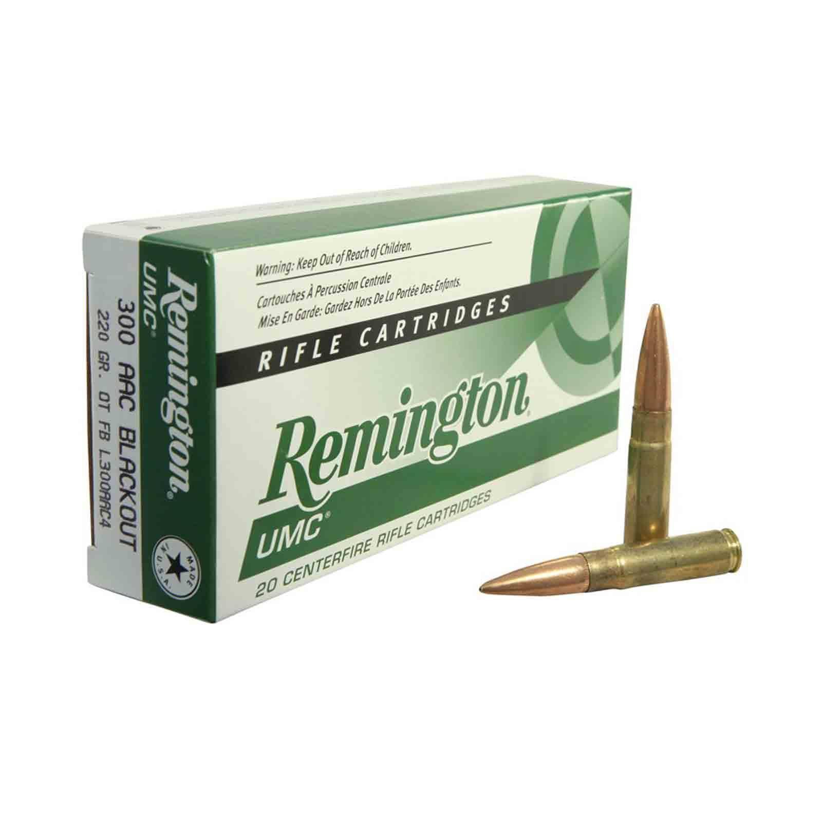 Remington UMC Rifle Ammunition .300 AAC Blackout 220 gr OTM 940 fps 20/ct