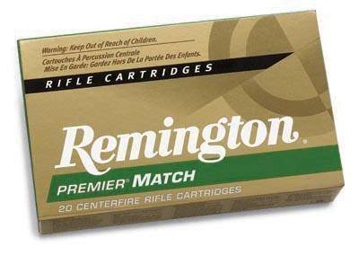Remington Premier Match Rifle Ammunition .308 Win 168 gr BTHP 2680 fps 20/ct