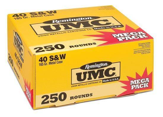 Remington UMC Handgun Ammunition .40 S&W 180 gr. FMJ 990 fps 250/ct