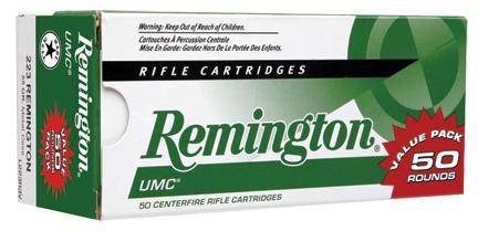 Remington UMC Rifle Ammunition .223 Rem 55 gr FMJ 3240 fps 50/ct