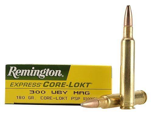 Remington Core-Lokt Rifle Ammunition .300 Wby 180 gr PSP 3120 fps 20/ct