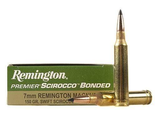 Remington Premier Scirocco Rifle Ammunition 7mm Rem Mag 150 gr PT 3110 fps 20/ct