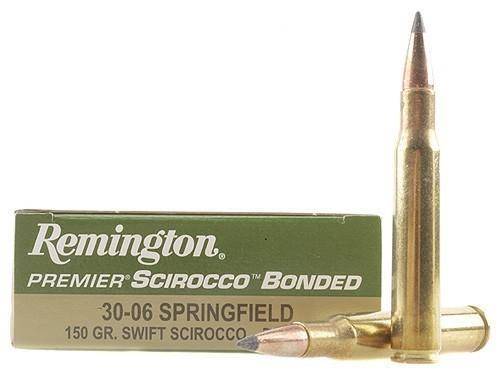 Remington Premier Scirocco Rifle Ammunition 30-06 Springfield 150 gr PT 2910 fps 20/ct