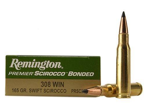 Remington Premier Scirocco Rifle Ammunition 308 Win 165 gr PT 2680 fps 20/ct