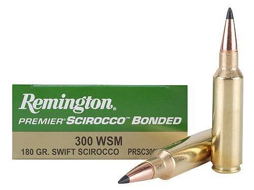 Remington Premier Scirocco Rifle Ammunition .300 WSM 180 gr PT 2980 fps 20/ct