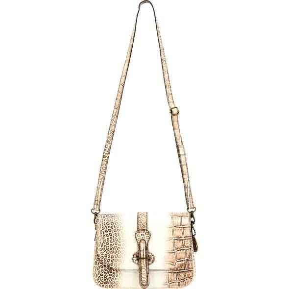Smith & Wesson Croc Crossbody Concealed Carry Purse Beige