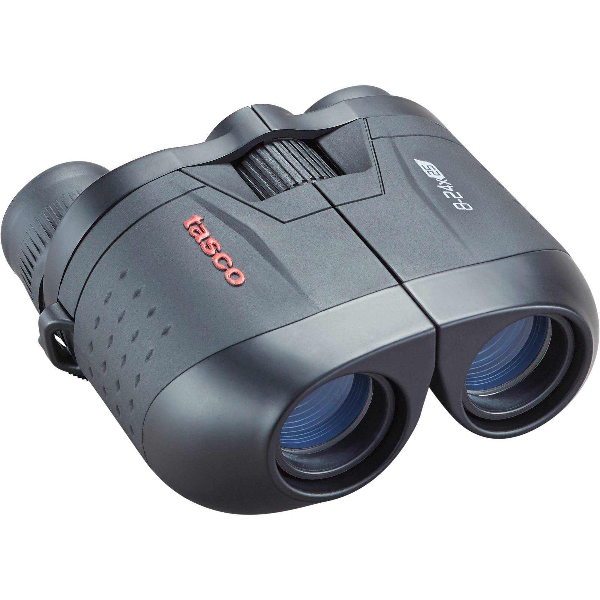 Tasco Essentials Porro Binocular 8-24x25mm Black MC Zoom 6L