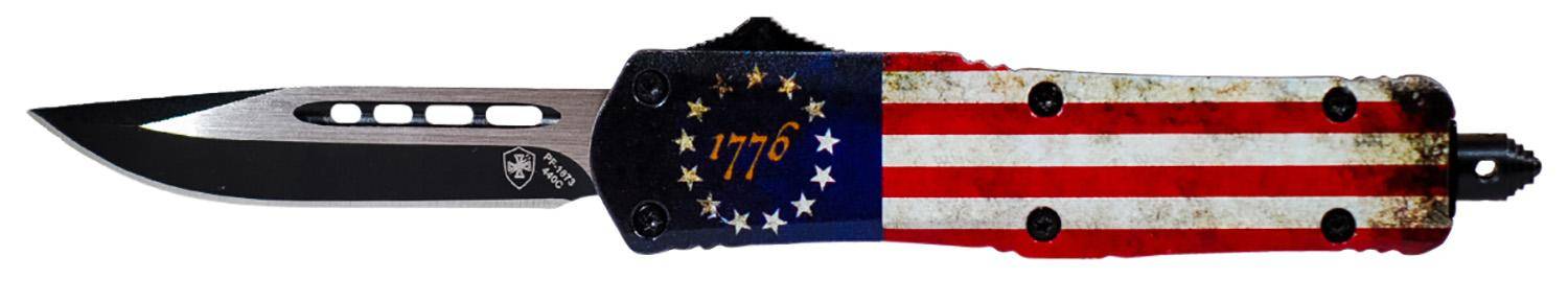 Templar Knife Small Knife 2-3/4" Drop Point Blade Betsy Ross Flag