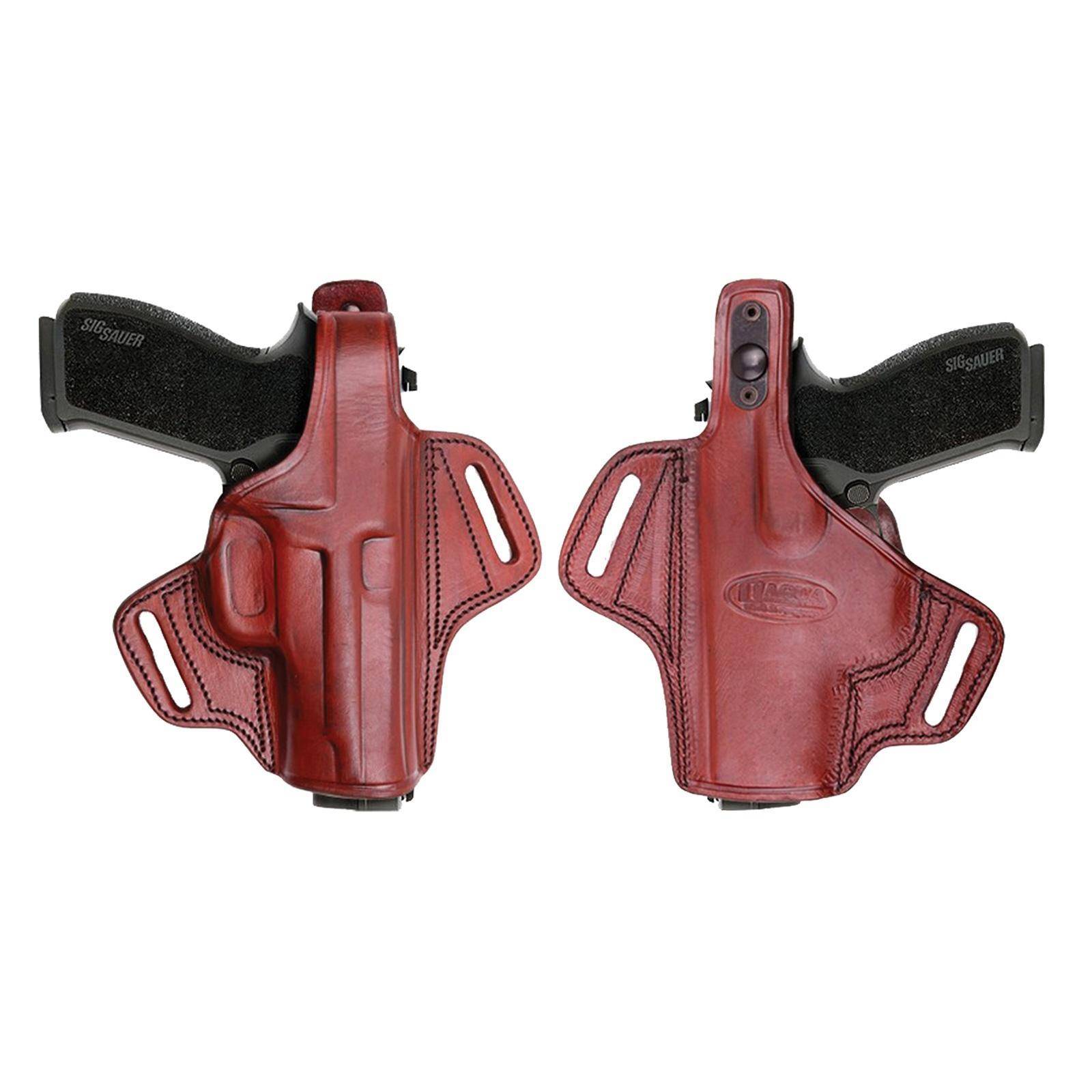 Tagua Gunleather Thumb Break Belt Holster for Colt Gov't 1911 Compact 3" Brown Right Hand