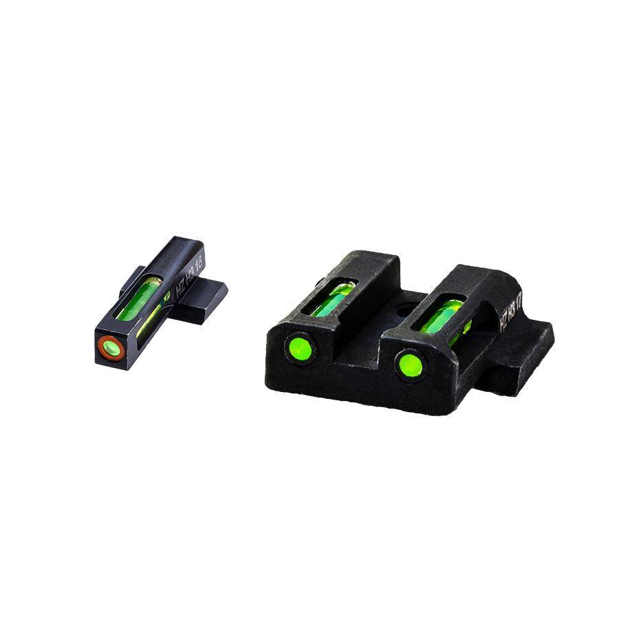 HIVIZ LiteWave H3 sight Orange/Green LitePipe/White front ring fits S&W Shield models