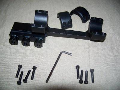 DNZ Freedom Reaper Forward Ring Picatinny Rail Mount 1" Black 1-piece