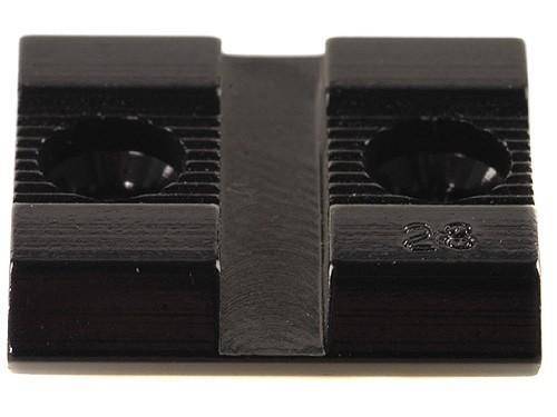 Weaver Standard Top Mount Aluminum Scope Base - Gloss Black - #28 - FRONT/REAR Scope Base on Select Models