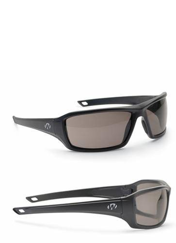 Walker's IKON Forge Shooting Glasses Black with Smoke Lens
