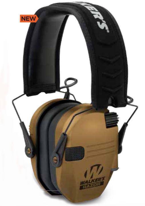 Walker's Razor Slim Electronic Muff 23dB Battle Brown