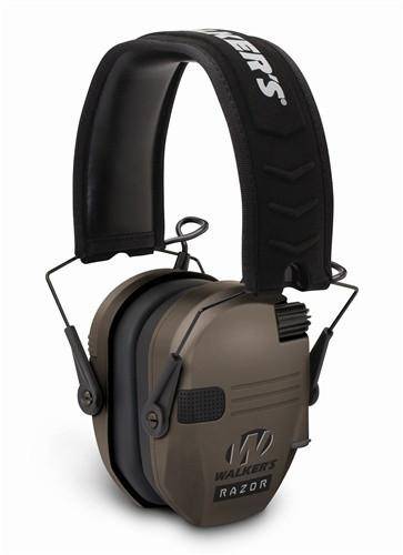 Walker's Game Razor Slim Shooter Folding Ear Muffs 23dB Dark Earth