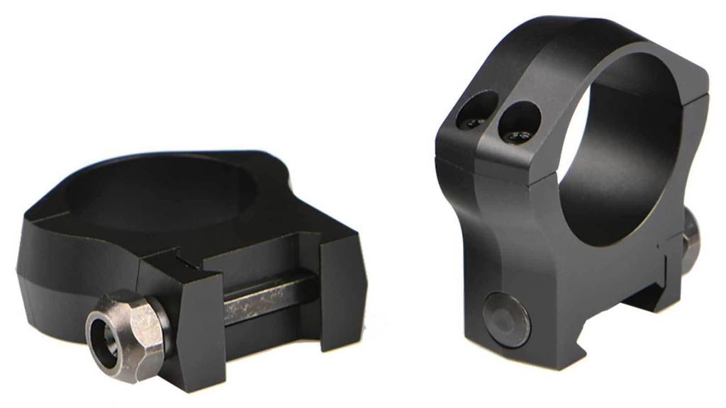 Warne 2-Piece Picatinny Style Mountain Tech Scope Rings 34mm Low - Matte