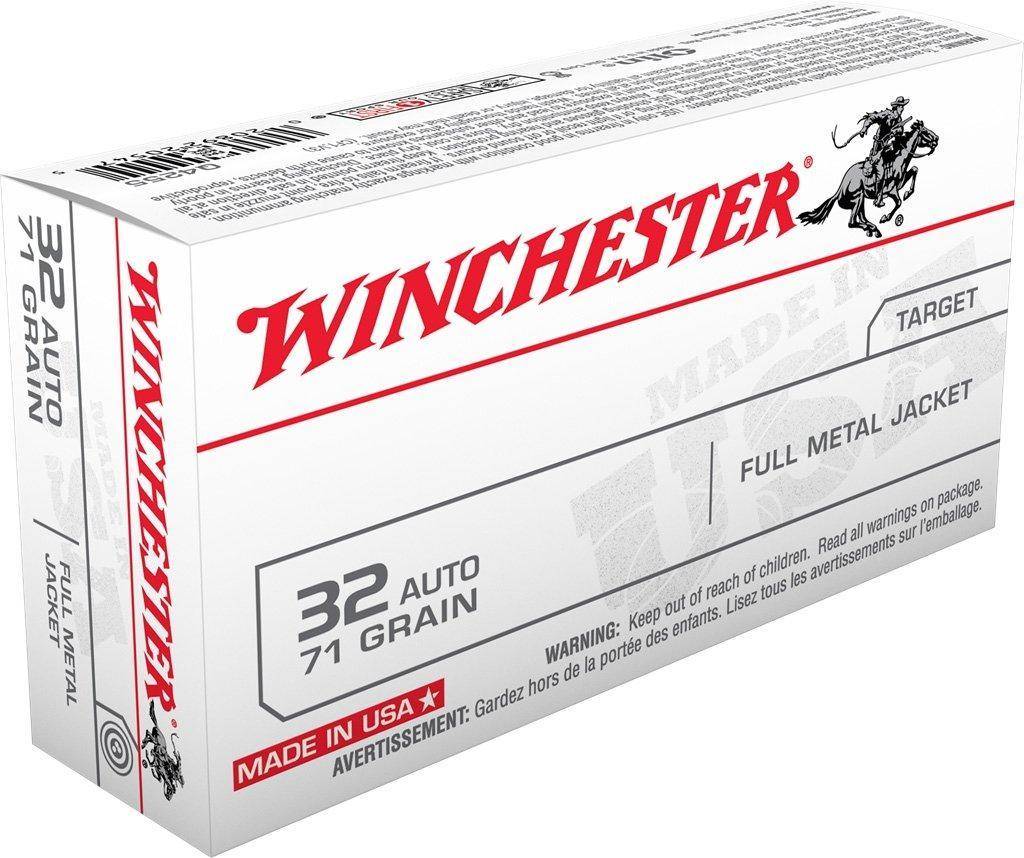 Winchester USA Handgun Ammunition .32 ACP 71 gr FMJ 50/ct