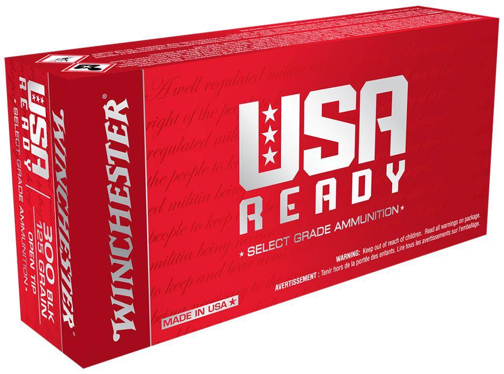 Winchester USA Ready Rifle Ammunition .300 Blackout 125 gr. OTM 2185 fps 20/ct