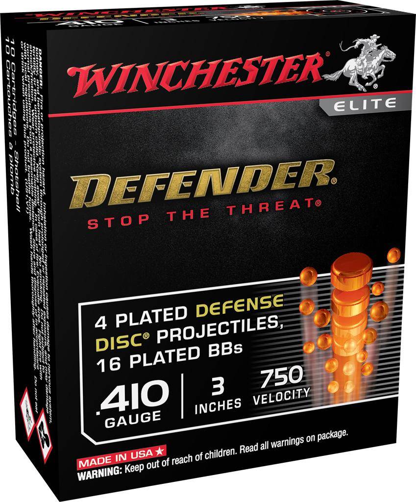 Winchester Supreme Elite PDX1 Personal Defense Shotshells .410 ga 3" 4 disc 16 plts Slug 750 fps 10/ct