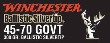 Winchester Ballistic Silvertip Rifle Ammunition .45-70 Gov 300 gr. PT 1880 fps 20/ct