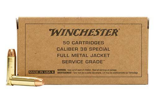 Winchester Service Grade 38 SPL 130 gr. FMJ-FN 800 fps 50/ct
