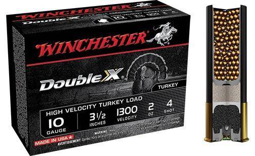 Winchester Double X Turkey Load 10 ga 3-1/2" MAX 2 oz #4 1300 fps 10/ct