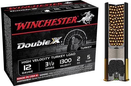 Winchester Double X Turkey Load Shotshells 12 ga 3-1/2" MAX 2 oz #5 1300 fps 10/ct