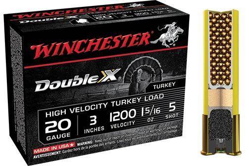 Winchester Double X Turkey Load Shotshells 20 ga 3" MAX 1-5/16 oz #5 1200 fps 10/ct