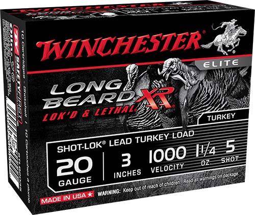Winchester Long Beard XR Shotshells 20 ga 3" 1-1/4oz 1000 fps #5 10/ct