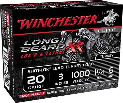 Winchester Long Beard XR Shotshells 20 ga 3" 1-1/4oz 1000 fps #6 10/ct