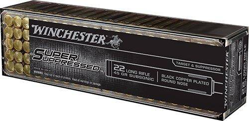 Winchester Super-X Subsonic Rimfire Ammunition .22 LR 45 gr. LRN 1090 fps 100/ct