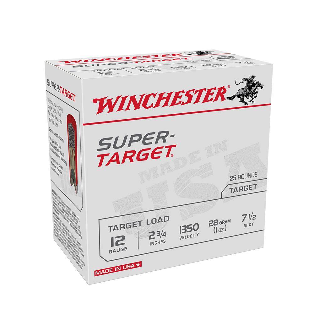 Winchester Super-Target Shotshells 12 ga 2-3/4" 1 oz 1350 fps #7.5 25/ct