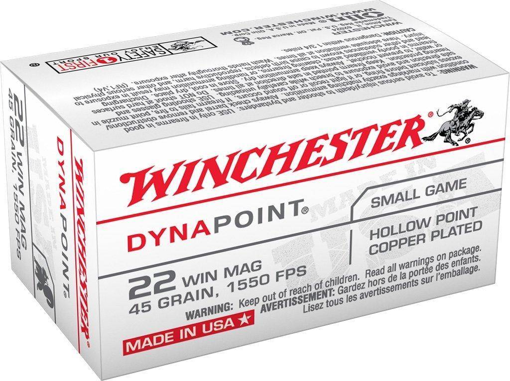 Winchester Dynapoint Rimfire Ammunition .22 WMR 45 gr. DP 1550 fps 50/ct