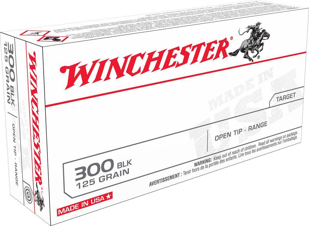 Winchester USA Rifle Ammunition .300 AAC Blackout 125 gr. FMJ 2185 fps 20/ct