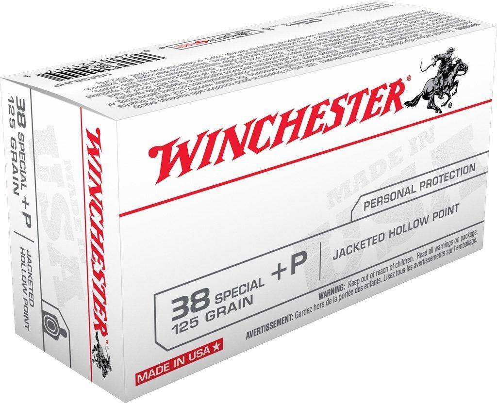 Winchester USA Handgun Ammunition .38 Spl+P 125 gr. JHP 945 50/ct