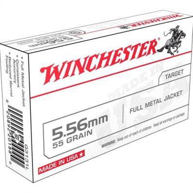 Winchester M193 Target Rifle Ammunition 5.56X45 NATO 55 gr. FMJ 3180 fps 20/ct