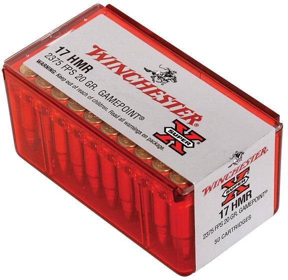 Winchester Super-X Rimfire Ammunition .17 HMR 20 gr. JHP 2375 fps 50/ct