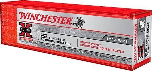 Winchester Super-X Power Point Rimfire Ammunition .22 LR 40 gr. PHP 1280 fps 100/ct