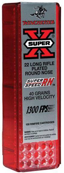Winchester Super-X Super Speed Rimfire Ammunition .22 LR 40 gr. PS 1300 fps 100/ct